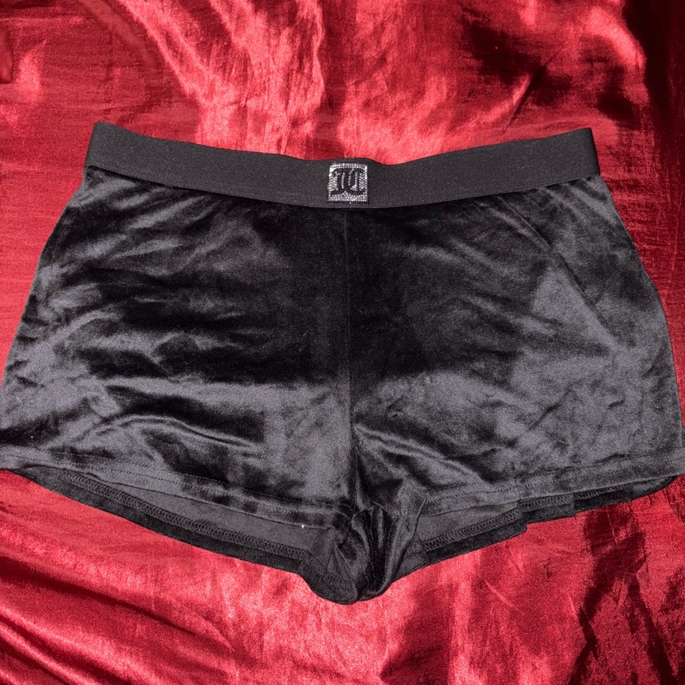 Juicy Couture Black Velvet Shorts
